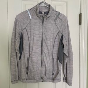 Lululemon Athletica Run Nada Gray Heather Lightweight Mesh Jacket  Sz 8
